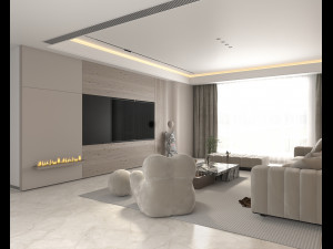 Modern Living Room Scene 9 Model 3D