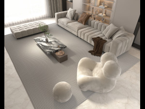 Modern Living Room Scene 9 Model 3D