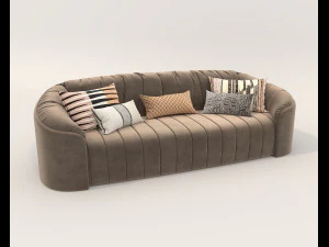 Modern Sofa and Coffee Table 6 3D Model