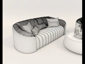 Modern Sofa and Coffee Table 6 3D Model