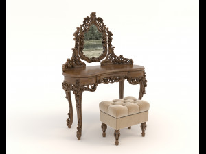 Classic Style Dressing Table 9 Modelo 3D