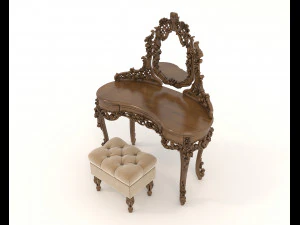 Classic Style Dressing Table 9 3D Model