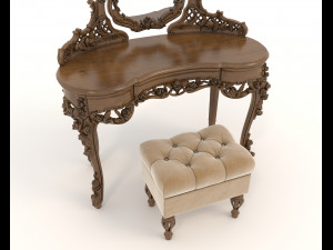 Classic Style Dressing Table 9 3D Модель