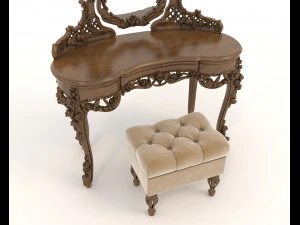Classic Style Dressing Table 9 3D Model