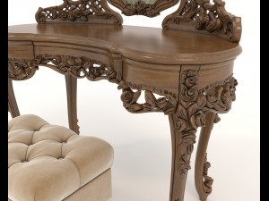 Classic Style Dressing Table 9 3D Модель