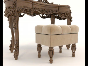 Classic Style Dressing Table 9 3D Model
