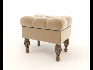 Classic Style Dressing Table 9 3D Model