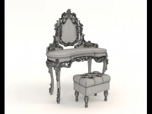 Classic Style Dressing Table 9 3D Model