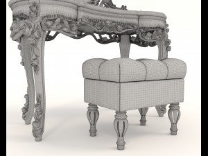 Classic Style Dressing Table 9 3D Модель