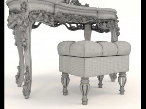 Classic Style Dressing Table 9 3D Model