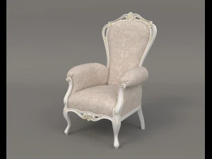 Classic Coffee Table and Armchairs 19 3D Model