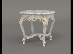 Classic Coffee Table and Armchairs 19 3D 모델