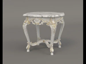 Classic Coffee Table and Armchairs 19 3D Model
