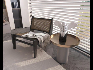 Modern Bedroom Interior Scene 33 3D Model