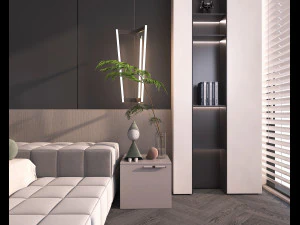 Modern Bedroom Interior Scene 33 3D Model
