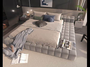 Modern Bedroom Interior Scene 33 Modèle 3D