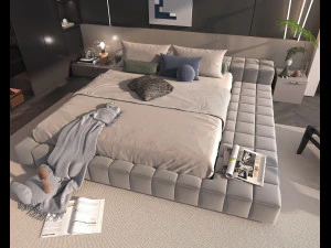 Modern Bedroom Interior Scene 33 3D Model