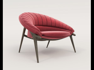 Modern Coffee Table and Armchair 7 3D 모델