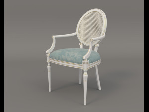 Restaurant Dining Table and Chairs 6 3D 모델