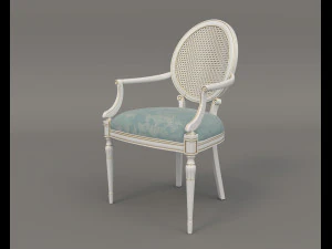 Restaurant Dining Table and Chairs 6 3D Model