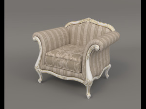 European Style Coffee Table and Armchairs 4 3D 모델