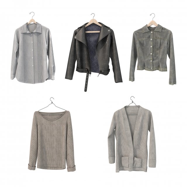 Clothing on Hanger 13 Modelo 3D .c4d .max .obj .3ds .fbx .stl .blend 