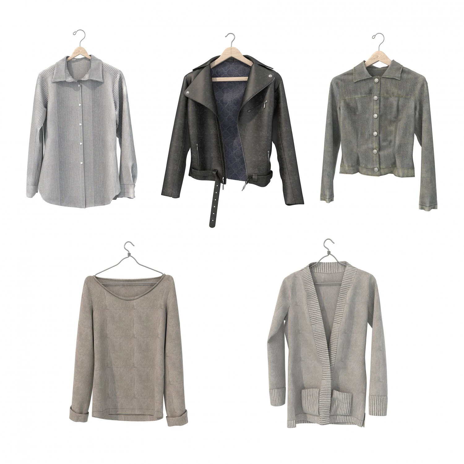 Clothing on Hanger 13 3D Model .c4d .max .obj .3ds .fbx .stl .blend 