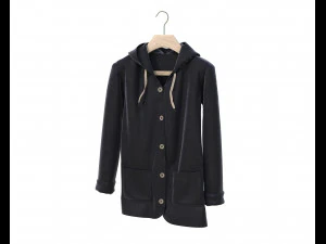 Sweater and Coat on Hanger 2 3D Model