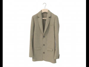 Sweater and Coat on Hanger 2 3D Model
