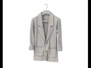 Sweater and Coat on Hanger 2 3D Model