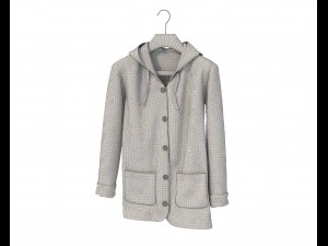 Sweater and Coat on Hanger 2 3D Model