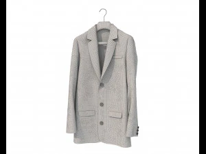 Sweater and Coat on Hanger 2 3D Model