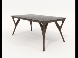 Restaurant Dining Table and Chairs 7 3D 模型
