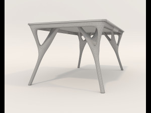 Restaurant Dining Table and Chairs 7 3D 模型