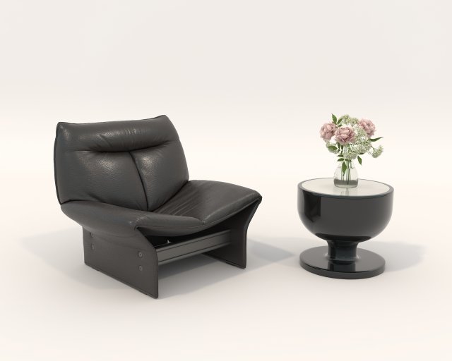 Contemporary Style Coffee Table and Armchair 26 Modello 3D .c4d .max .obj .3ds .fbx .stl .blend 