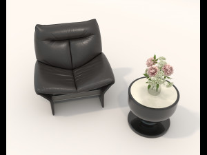Contemporary Style Coffee Table and Armchair 26 Modello 3D