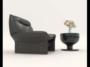 Contemporary Style Coffee Table and Armchair 26 Modello 3D