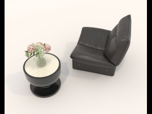 Contemporary Style Coffee Table and Armchair 26 Modello 3D
