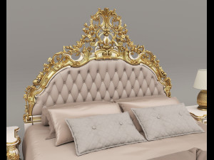 Classic Style Bed Set 29 3D Модель