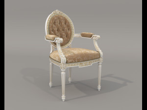 European Style Dining Table and Chairs 23 Model 3D