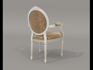 European Style Dining Table and Chairs 23 Model 3D