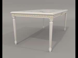 European Style Dining Table and Chairs 23 Model 3D