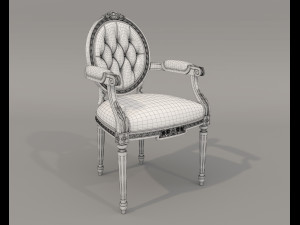 European Style Dining Table and Chairs 23 Model 3D