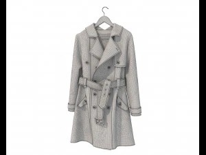 Coats on Hanger 3D Model