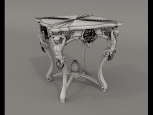 Classic Coffee Table and Armchairs 20 3D Model