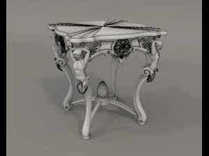Classic Coffee Table and Armchairs 20 3D Model