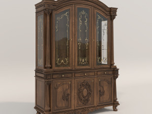 Display Cabinet Classic Style 3D Model