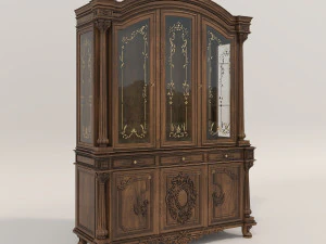 Vetrina Stile Classico Modello 3D