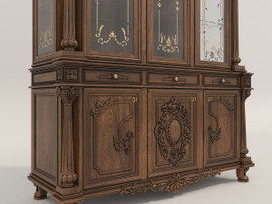 Display Cabinet Classic Style 3D Model