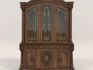Display Cabinet Classic Style 3D Model